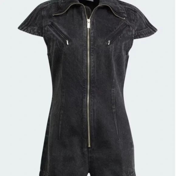 Adidas Fashion Montreal Denim Playsuit Black 
Size Small - Picture 6 of 15